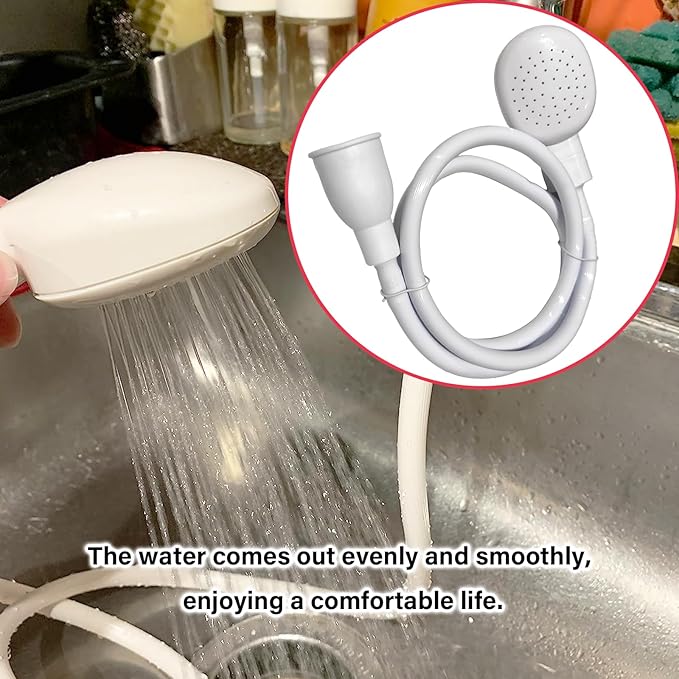 6.56FT/2M Sink Spray Hose,Faucet Sprayer Hose,Sink Hose Attachment for Portable Hand Held Shower Head Sprayer,Shampoo Sprayer Hose for Bathing Baby,Pets,Washing Hair,Rinsing Vegetables