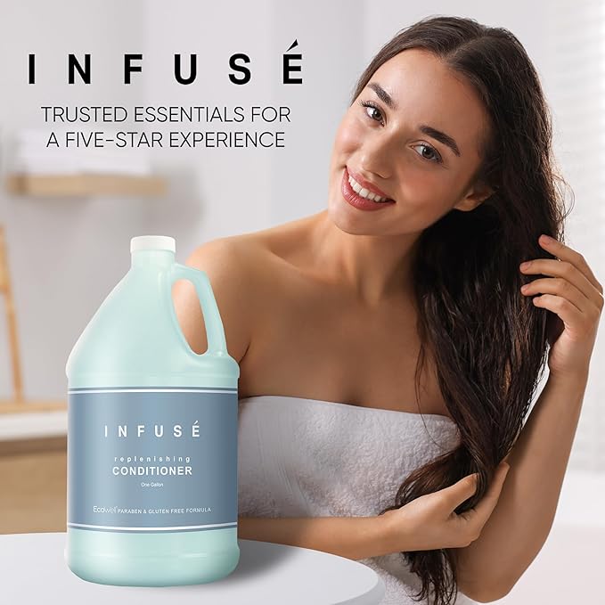 1-Shoppe All-in-Kit H2O Tropical Infuse Hotel Conditioner | 1 Gallon | For Hospitality & Vacation Rentals to Refill Dispensers | (Single Gallon)