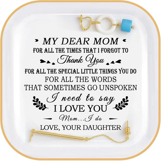 Birthday Gifts for Mom from Daughter Jewelry Dish - Thank You! for all the words that sometimes go unSpoken, I need to say I Love You!" Gifts for Mom Christmas Mothers Day Valentines Thanksgiving