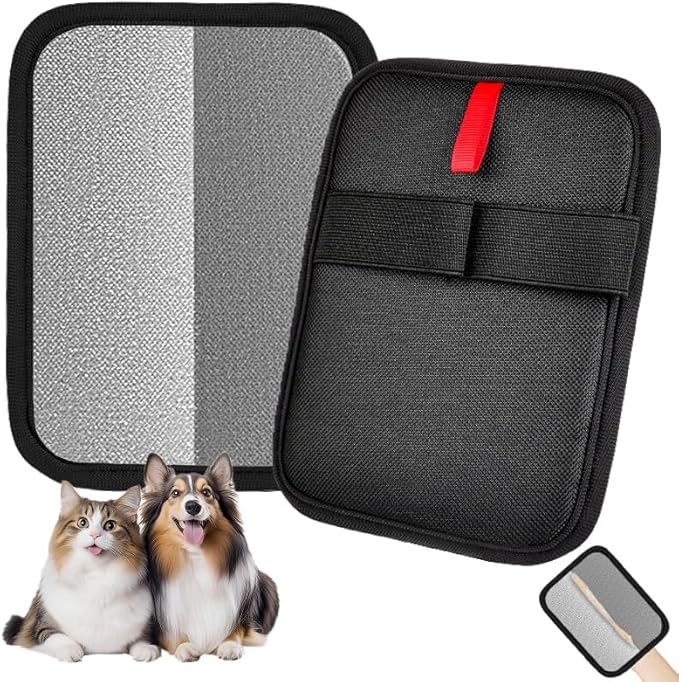 2Pcs Pet Hair Remover, electrostatic pet Hair Removal Gloves, cat and Dog pet Hair Removal Tools, Suitable for Bed Sheets, Blankets, Clothes, Sofas, Multi-Functional Beauty Gloves