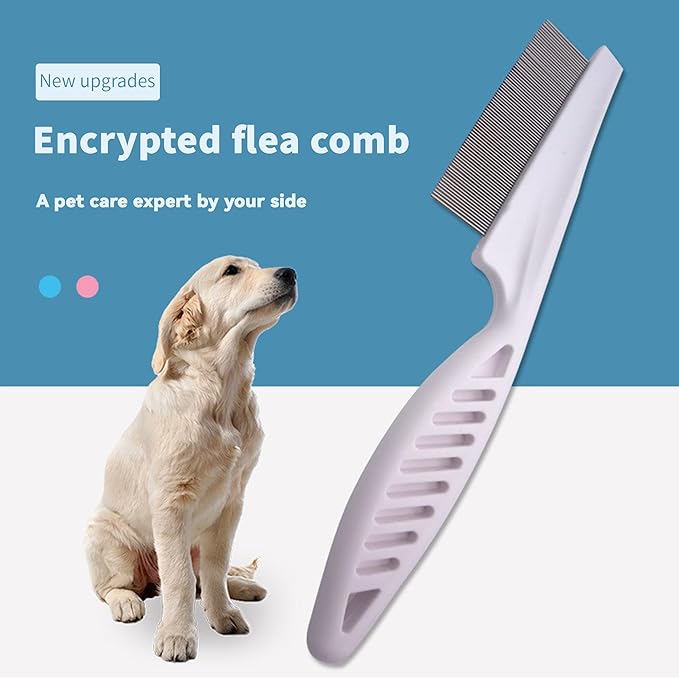 Pet Grooming Comb for Cats & Dogs Removing Tangles and Knots Removes Tangles Knots Stainless Steel Pins Tear Stain Removal