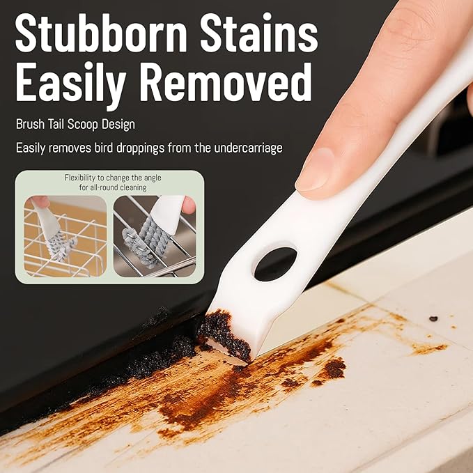 2 PCS Bird Cage Cleaner, Long Handle Bird Poop Remover for Pet Cages, Professional Parrot Cage Accessories Toolfor Better Cleaning of Bird Droppings from Pet Cages Parrot Cages Bird Perches