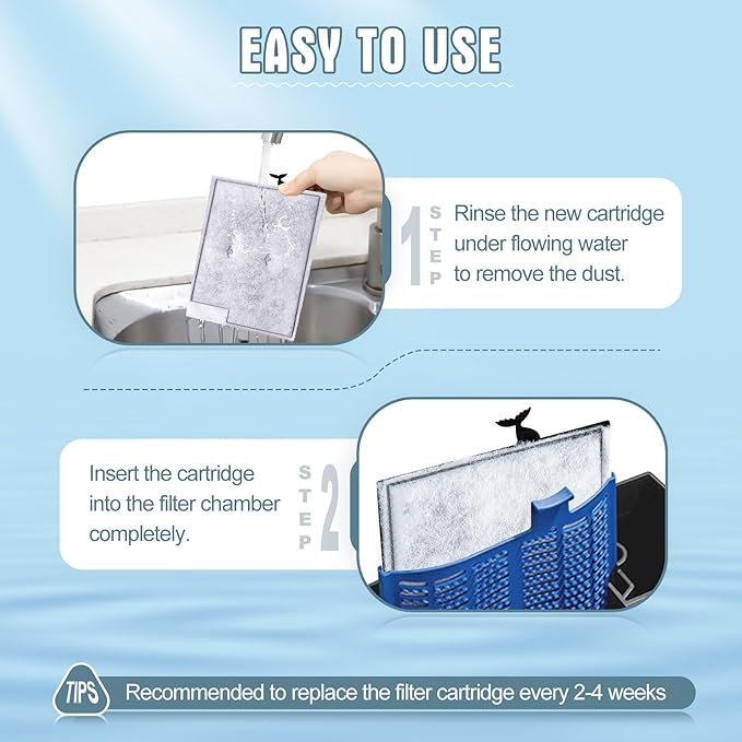 12pcs Large Filters Cartridges+8pcs Ammonia Reducer Filter Pads for Aqueon QuietFlow Power Size 20/30/50/75 & E Internal Power Size 40 & Canister Filter Size 200/300/400 & Zilla Large