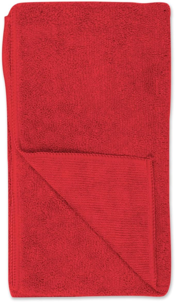 Bone Dry Pet Grooming Towel Collection Embroidered Absorbent Microfiber Drying Set, 15x30, Red, 3 Count