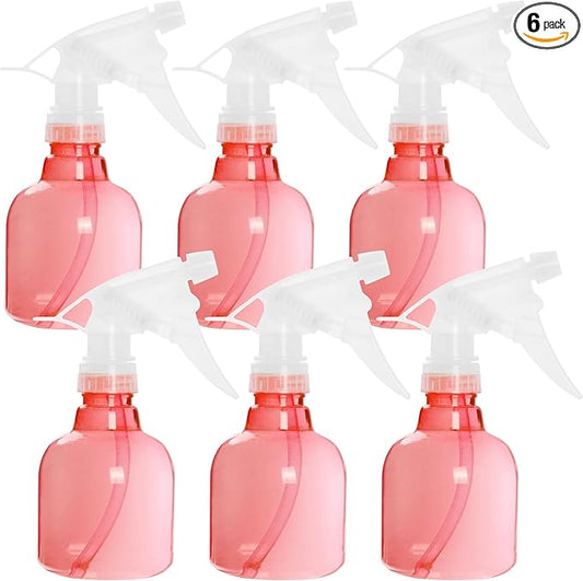 Youngever 6 Pack 12 Ounce Empty Plastic Spray Bottles (Red)