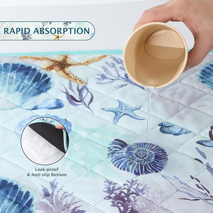 IEUUMLER Washable Pee Pads for Dogs, 2 Pack Reusable Waterproof Puppy Pads, Non-Slip Super Absorbent Dog Training Pad for Playpen Crate Bed EU012