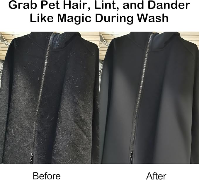 20PCS Pet Hair Remover for Laundry, Reusable Lint Catcher for Washing Machine, Effective Cat Dog Laundry Pet Hair Catcher for Clothes, Sheets, Towels, Fleece Blankets, They Don’t Damage Fabric