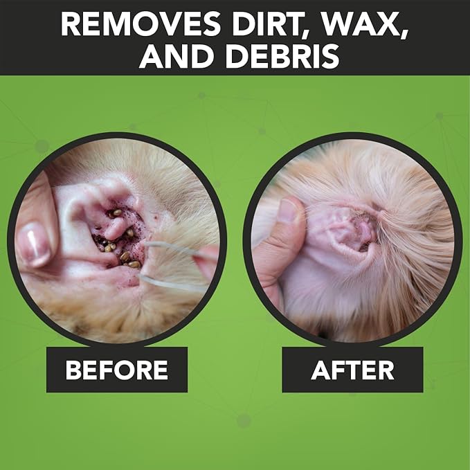 NOVEHA 150PCs Dog Ear Cleaner Wipes, Daily Ear Cleaner for Dogs & Cats - Stop Ear Itching with Aloe, Eucalyptus & Witch Hazel Ear Wipes for Dogs - for Odor Control, Dirt and Wax Removal, Unscented