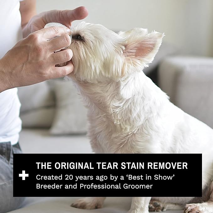 Eye Envy Dog Tear Stain Remover Starter Kit with ProPowder Brush | Stain Solution, Applicator Pads, Stain Powder and Large Applicator Brush | Lasts 30-45 Days