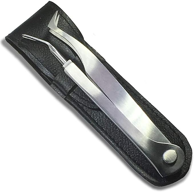 eTradewinds Tick Remover Tool | Hygienic All Stainless Steel Tick Removal Tool with Leather Case (6-Pack)