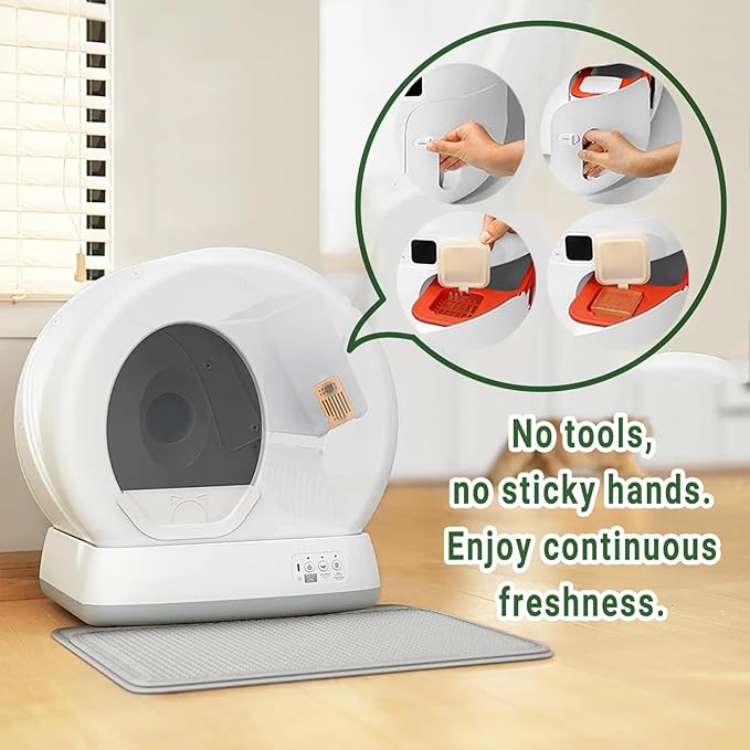 4 Pack Miwow Cat Litter Deodorizer Replacement for PETKIT/Meowant/UBPET Self-Cleaning Cat Litter Box SC01/SC02 - Eliminates Odors at Source, Freshens Litter Box Air | Pet Odor Eliminator Refills