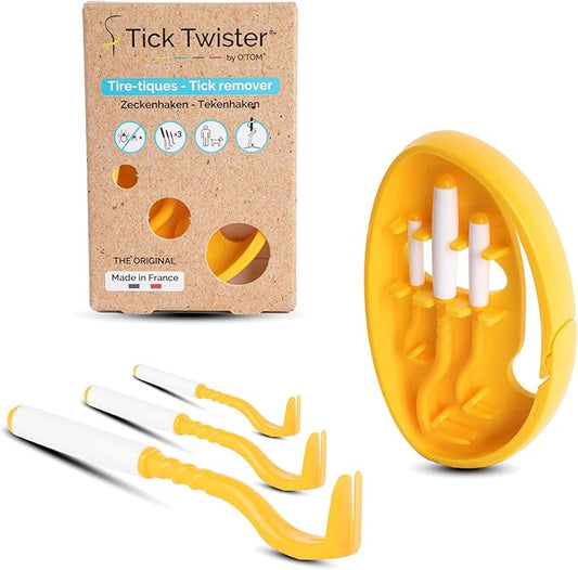 Tick Twister Tick Remover for Dogs and Human - Made in France - Tick Puller for Humans and Dogs - 3 Different Sizes - Dog Tick Removal Tool - Also for All Other Pets - Tick Nipper in
