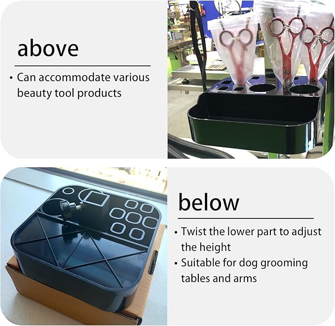 Portable pet Grooming Tools Holder for Dog Grooming Table and arm