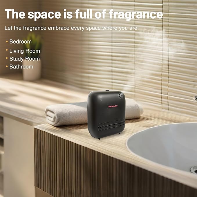 Battery-Powered Air Freshener Waterless Essential Oil Diffuser – 150mL Capacity, Smart Scent Diffuser for Rooms,Office & Commercial Use, Covers Up to 2000 sq.ft.Aromatherapy Scent Diffuser