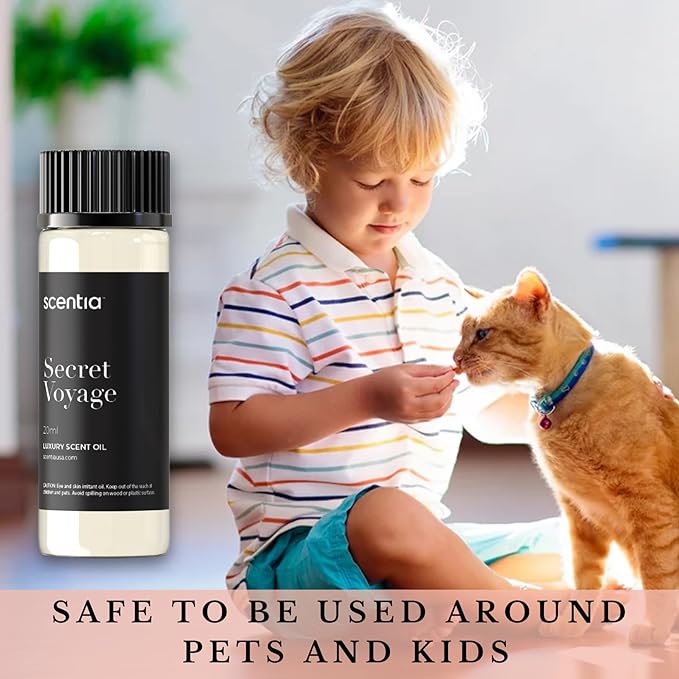 Scentia Hotel Diffuser Oil Inspired by The Baccarat Hotel Scent - 20 mL 0.67 fl oz - Essential Oil Blend of Cedar &Jasmine for Aromatherapy & humidifiers - Secret Voyage - Thanksgiving & Holiday Gift