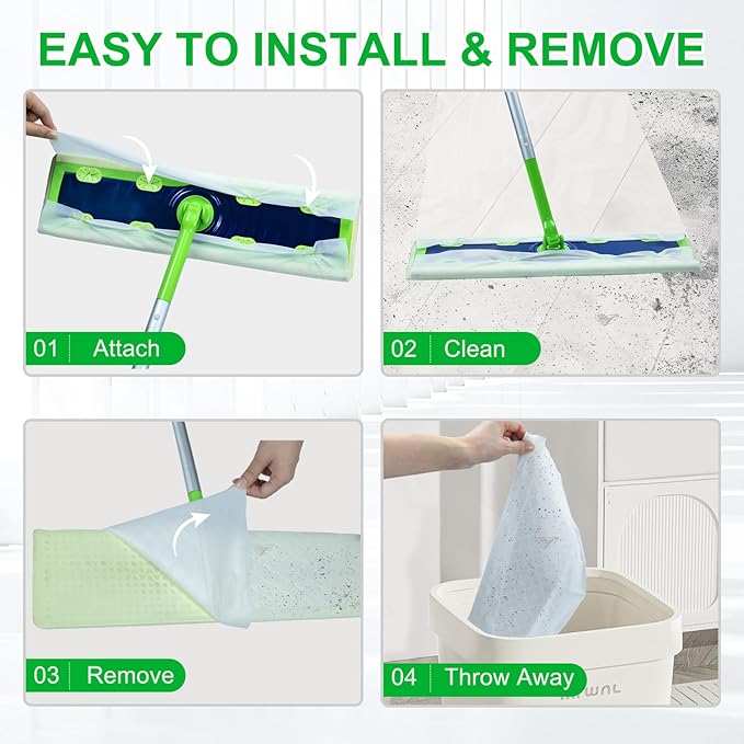 20 Count XL Wet Mopping Cloths for Swiffer Sweeper XL Mop - Disposable X-Large Wet Pad Refills - Multi-Surface Wet Wipes Mopping Pads Refill for Floor Cleaning