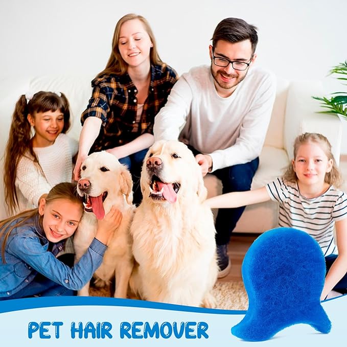 6PCS Pet Hair Remover for Laundry, Reusable Cat & Dog Hair Remover for Laundry, Washing Machine Pet Hair Catcher, Lint Fur Catcher Tool for Washer Floor Sofa Bedding Clothes