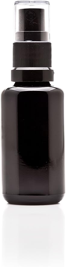 Infinity Jars 30 Ml (1 fl oz) Black Ultraviolet Glass Fine Mist Spray Bottle Cleaning Products Refillable Containers Homemade Perfume Blends Room, Sprays Bath Beauty Hair, Screw Top Bottles 10-Pack