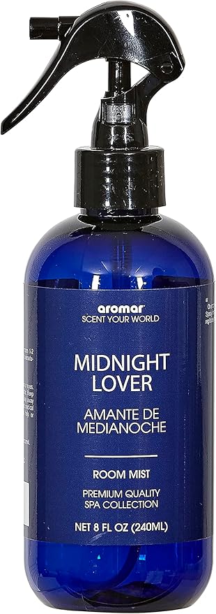 Aromar Essential Room Mist and Fabric Spray with Natural Freshener Aromatherapy for a Fresh and Rejuvenated Home 8 oz Midnight Lover