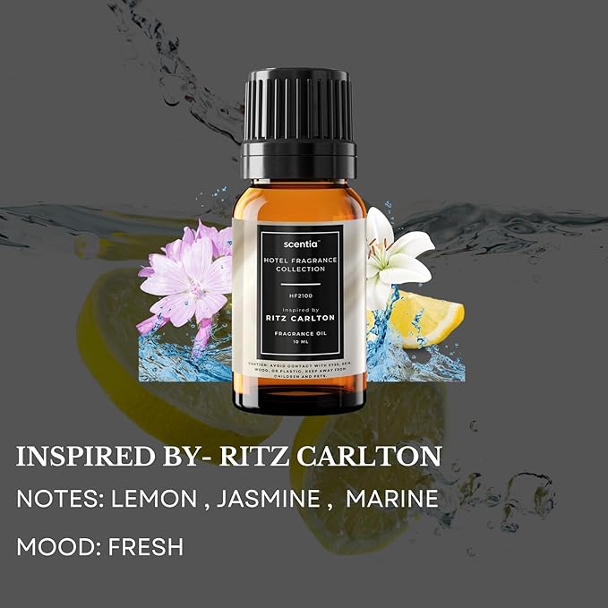 Scentia Hotel Diffuser Oil Gift Set – 10 mL, 0.34 fl oz | Inspired by 5-Star Hotels Baccarat NYC, Scentia My Way & Delano Scents | Luxury Aroma Diffusers - Thanksgiving & Holiday Gift