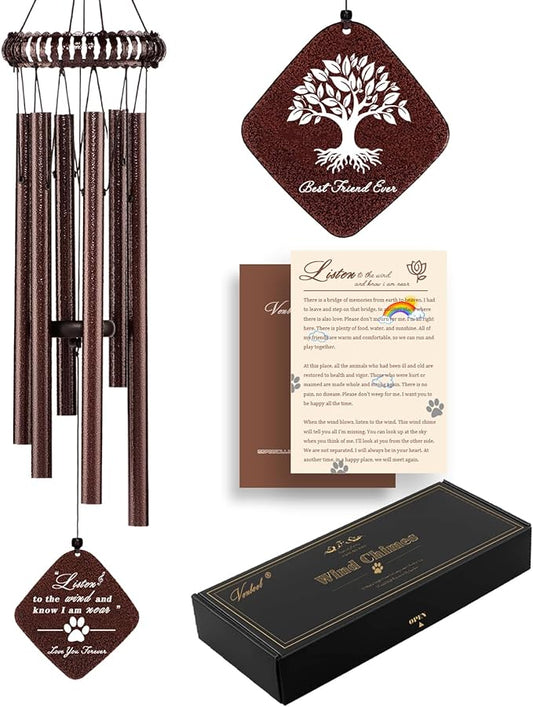 28" Pet Memorial Wind Chime, Dog Memorial Gifts for Loss of Dog, Passing Away Sympathy Bereavement Remembrance Pet Gift