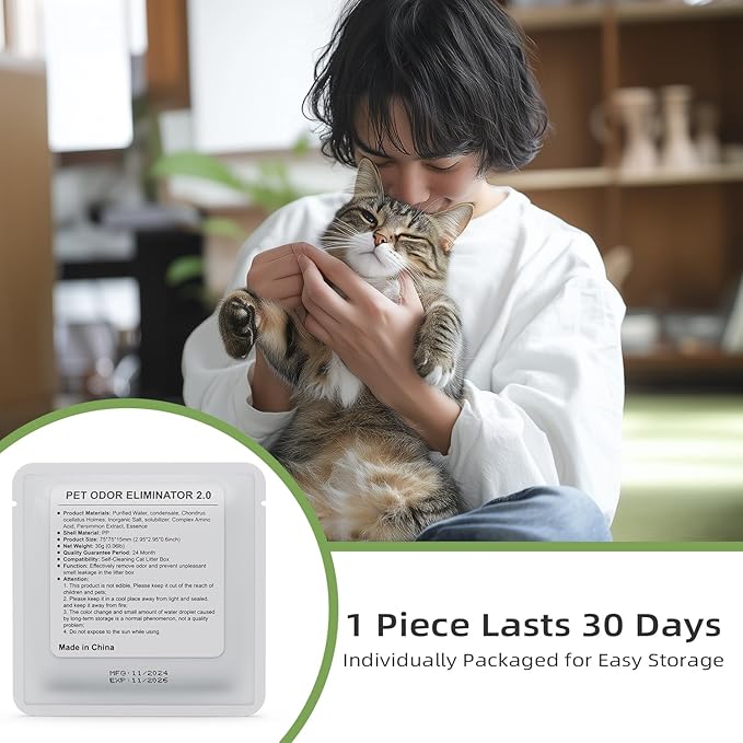 3 Packs Smelling Fresh with N50-2.0 Odor Eliminator Exclusive for Pura Max Automatic Self-Cleaning Cat Litter Box - Cat Toilet Odor Control, Deodorant Aromatherapy Paste (Old/New Packaging Randomly)