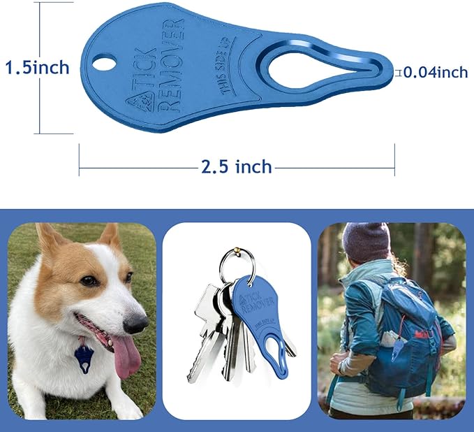 Tick Remover Tool Portable, Tick Removal for Pet and Humans, Safe and Reliable, Pain-Free, Essential Tools for Outdoor Activities- 3 pcs