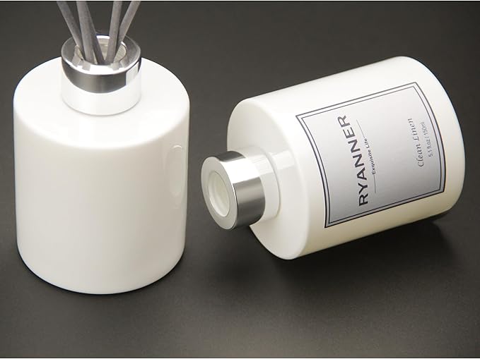 Reed Diffuser Set,5.1 fl oz Clean Linen Scent Diffuser with Sticks Home Fragrance Reed Diffuser with Essential Oil for Bathroom Shelf Decor&Air Freshener,Home Bathroom Office Decor & Gifts