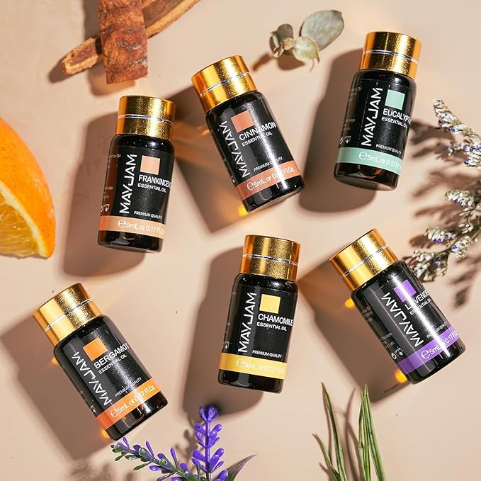 MAYJAM Tea Tree 20 Pcs Pure Essential Oil Gift Set, for Diffuser, Humidifiers, Skin Care, Massage, Fragrance Oil Scent for DIY Candle and Soap Making, Gift for Friend (5ML)