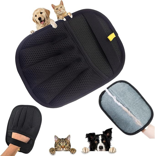 Pet Hair Removal Glove for Cats & Dogs, Large Size 2025 Newly Upgraded Five-Finger Electrostatic Pet Hair Glove, Reliable, Reusable Pet Hair Remover Tool for Clothing, Couch, Carpet, Car Seat