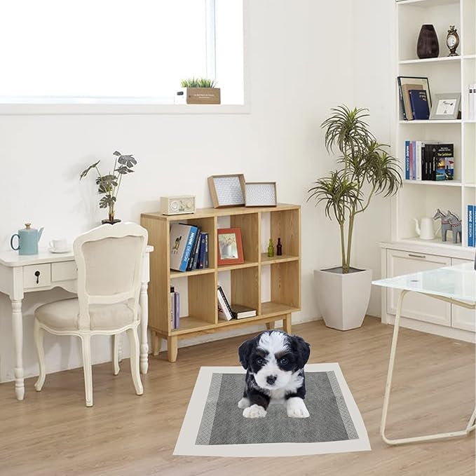 100 Pcs Rabbit Pee Pads,Puppy Potty Training Pad Small Animals Super Absorbent Disposable Cage Liners Bamboo Charcoal Quick-Dry Mats for Rabbits Hedgehogs Chinchillas Cats Dogs(13x18In)