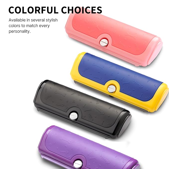 Cat & Dog Deshedding Brush – Purple Grooming Tool for Cats & Dogs, Gentle Fur Remover Comb, Comfortable Anti-Slip Handle, Easy to Clean