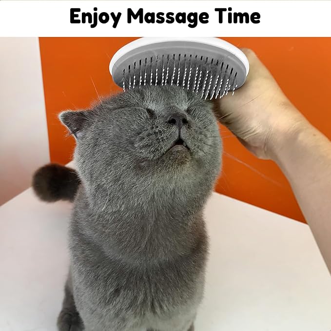 Self Cleaning Slicker Brush, Dog Cat Bunny Grooming Deshedding Brush, Bunny Massaging Comb Suitable for Long or Short Hair, Skin Friendly, Easy to Remove Loose Undercoat，Pet Supplies Accessories