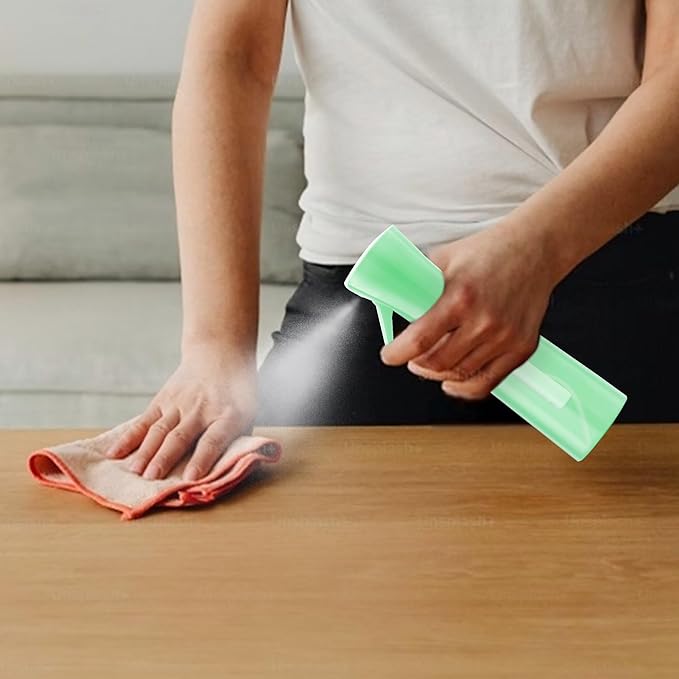 Continuous Mist Spray Bottle for Hair, Face & Plants (6.8oz/200ml) - Ultra Fine Travel-Size Water Mister for Salons, Cleaning, Pets & Skincare Leakproof Design