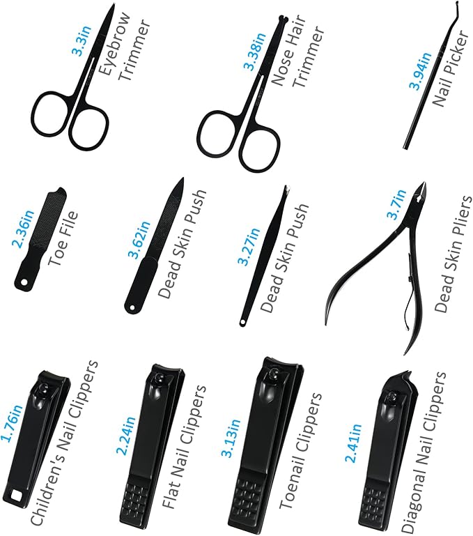 Manicure Set Professional Nail Clipper Kit-26 Pieces Stainless Steel Manicure Kit,Nail Care Tools with Luxurious Travel Case