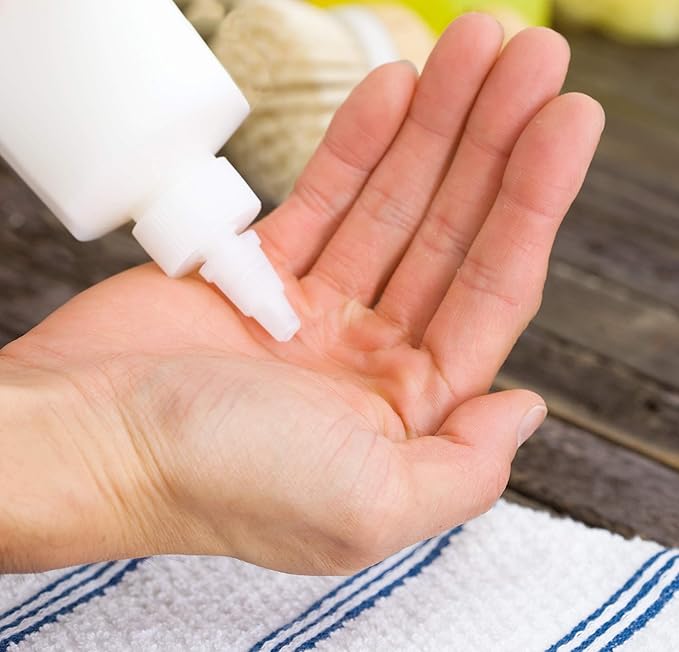 JUVITUS 4 oz / 120 ml Clear Natural Refillable Plastic Squeeze Bottle with Twist Top Spout (6 pack)