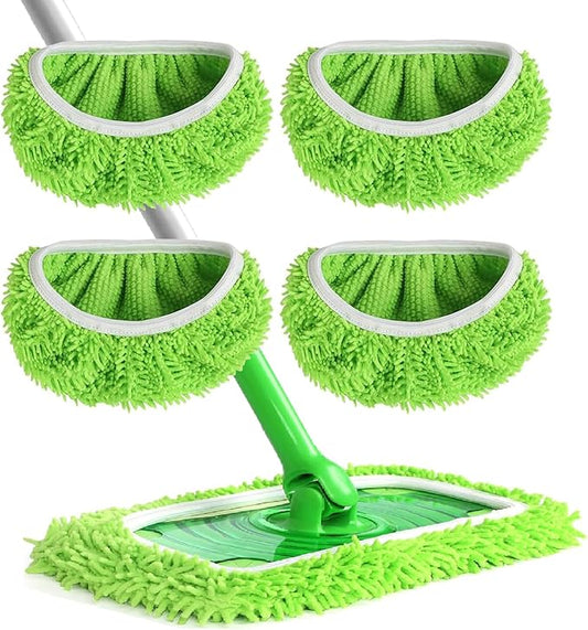 Reusable Microfiber Mop Pads for Swiffer Sweeper - Wet & Dry Cleaning Cloths - Mop Head Replacement Washable Refills for Household Floors