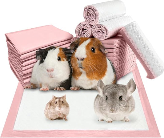 Tfwadmx Rabbit Pee Pads 20 Pcs 18"× 13" Disposable Cage Liners Leak-Proof Super Absorbent Potty Training Pad for Puppy Guinea Pigs Hedgehog Hamsters Chinchillas Cats and Other Small Animals