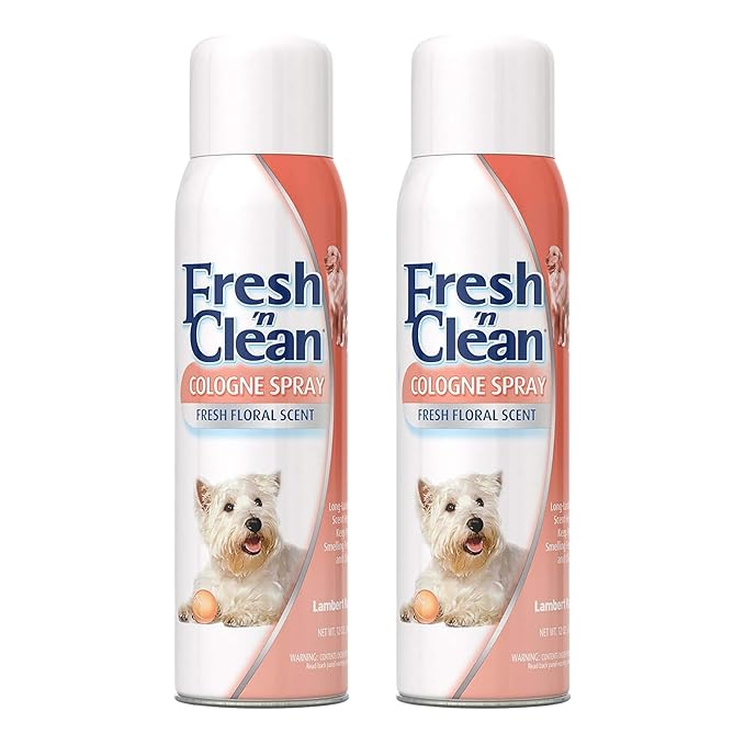 PetAg Fresh ’n Clean Cologne Spray - Floral Scent - 12 oz - Controls Odor & Keeps Dogs Smelling Fresh