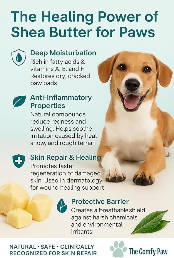 Dog Paw Balm & Moisturizer – Scent-Free Healing Cream | Lick-Safe & Lick Resistant, Natural Repair for Dry, Cracked Pads | Made in USA Paw Butter Protection for Winter, Hot Pavement & Year-Round Care