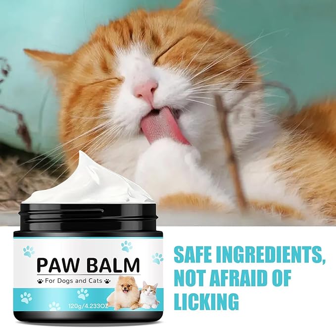 Generic Dog Paw Balm - Paw Pad Lotion 120g | Licksafe Dog Paw Wax for Dry Paws & Nose | Pet Foot Cream | Dogs Paw Protectors | Cream Butter Moisturizes & Soothes Irritated Paws & Elbows