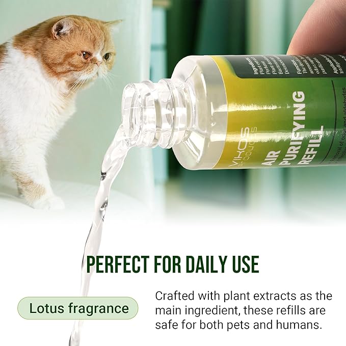 (4 Bottles, Fresh Lotus) Cat Litter Deodorizer Compatible with PETKIT PuraX PuraMax Self-Cleaning Cat Litter Box Deodorizer Replaced Odor Removers Refills