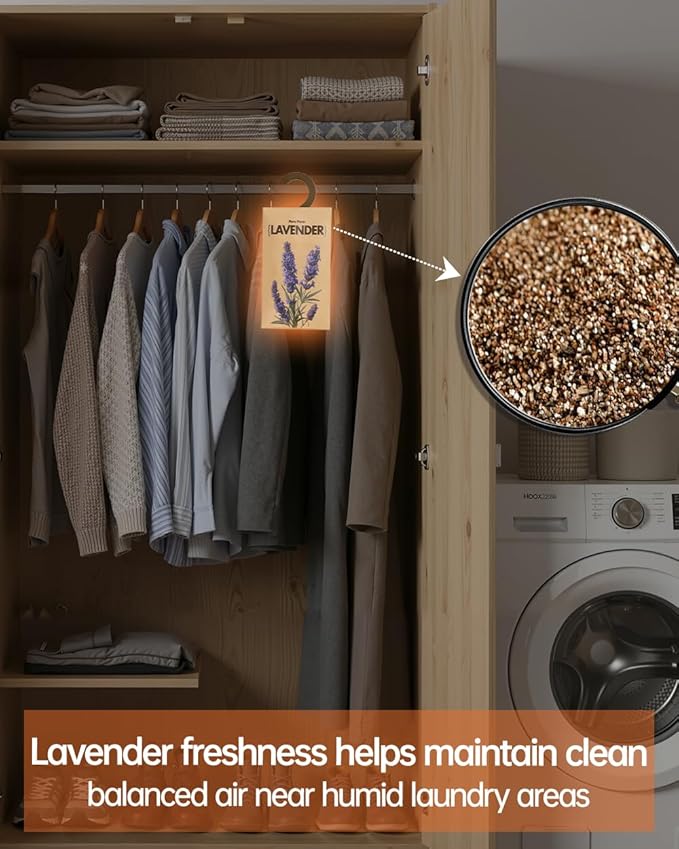 12 Packs Lavender Potpourri Scented Sachets for Closet & Drawer【Deodorizer for Stagnant Air】，Long Lasting Hanging Paper Air Fresheners and Odor Eliminator for Clothes