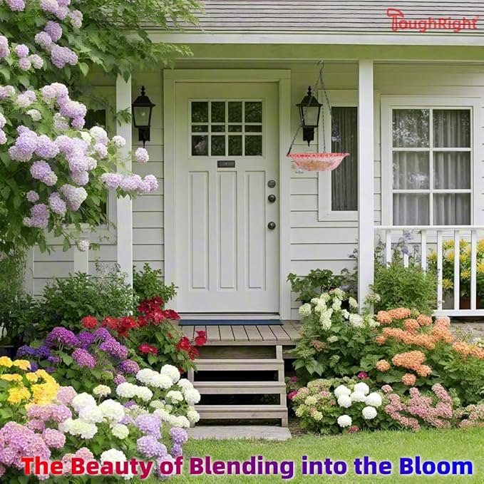 2 Pack Hanging Bird Baths Bowl Outdoor 15.8 Inch Metal Chains, Weather-Resistant Hanging Bird Feeder & Bath Tray for Garden Patio (Plastic, Blue & Pink)