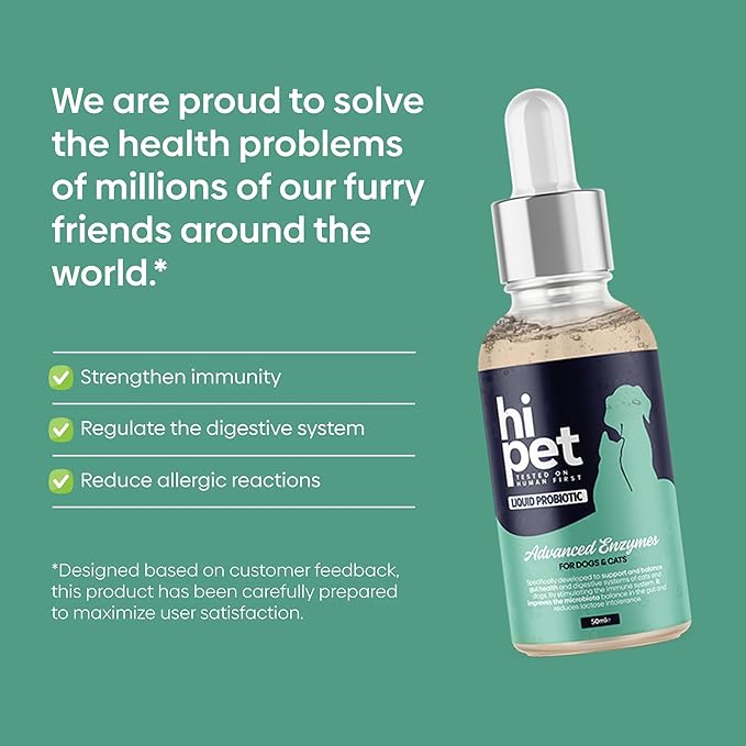 Hi Pet Special Set for Shedding Dogs, Liquid Probiotic, Clarifying Shampoo, Conditioner Shampoo, for Soft & Shiny Coat