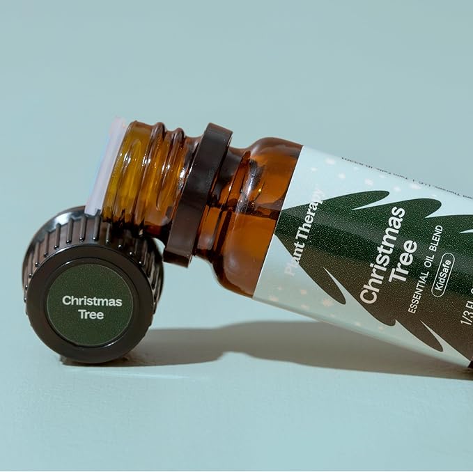 Plant Therapy Christmas Tree Holiday Essential Oil Blend 10 mL (1/3 oz) Crisp & Refreshing, Traditional Holiday Scent, Supports a Healthy Respiratory System