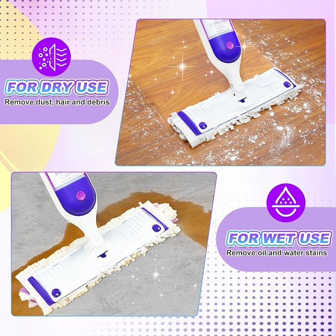 15 Count Disposable Power Mop Refills Compatible with Swiffer PowerMop Multi-Surface Mop Kit for Floor Cleaning, Replacement Power Mop Pads for Wood Mopping