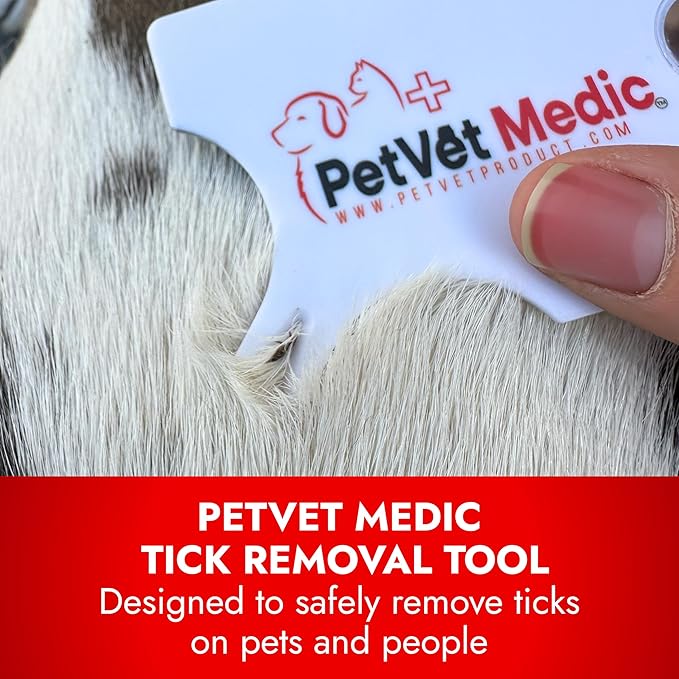 Pet Vet Tick Remover Card Wallet Sized (3 Pack) – Tick Removal Tool – Pet & Human Dog Tick Control - Safe, Pain-Free, Reliable, & Complete Removal of Big and Small Ticks – Dog Accessories