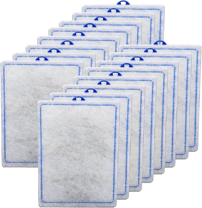 16 Count Assembled Large Filter Cartridges Compatible with Tetra Whisper Bio-Bag Filters 20i 40i IQ20/30/45/60 PF20/30/40/60, Large Replacement Filter Cartridges for Whisper Filters & Aquariums