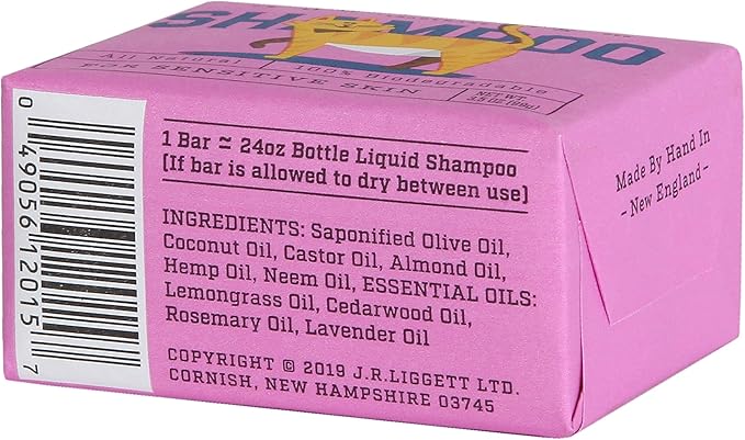 JR Liggett’s Natural Cat Shampoo Bar for Sensitive Skin - 100% Detergent Free, Non-GMO & Biodegradable - Tear-Free, Hypoallergenic Formula Soothes Dry Itchy Skin - Safe for Puppies - 3.5 oz Bar